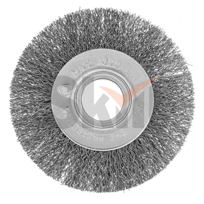Щетка для УШМ, 100 мм, посадка 22.2 мм, плоская, витая проволока 0.3 мм Сибртех