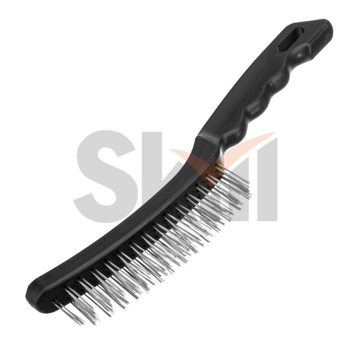 Щетка трехрядная металлическая с пластмассовой ручкой Sparta