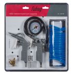 FUBAG Набор пневмоинструмента 6 предметов блистер (пистолет для накачки с манометром, продувочный пи