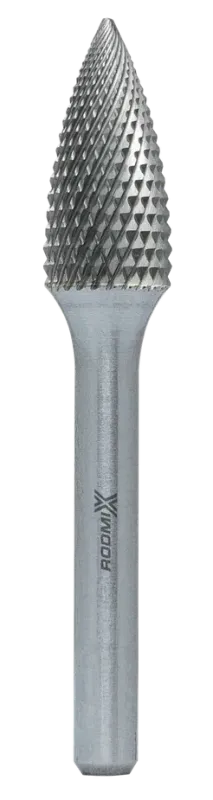 Борфреза параболическая с точечным торцом G 16х30 M06 алмазная насечка