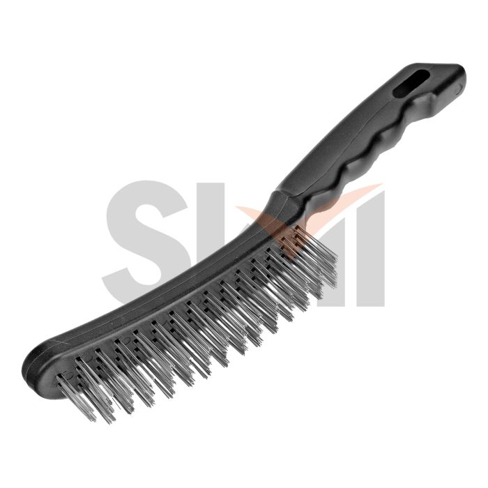 Щетка четырехрядная металлическая с пластмассовой ручкой Sparta