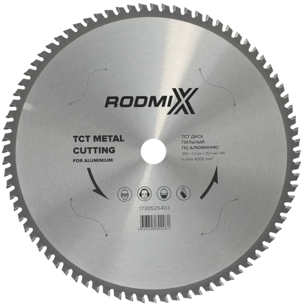 TCT Диск пильный по металлу для алюминия 305х3,2х25,4х80Т