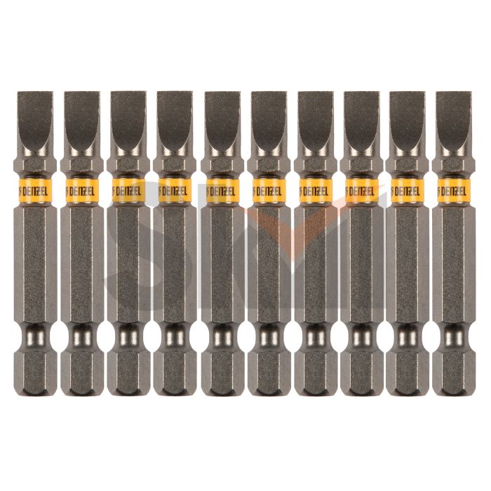 Бита SL6,0х50, сталь S2, шестигранный профиль, 10 шт. Е 6,3 Denzel