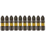 Бита PZ2х25, сталь S2, шестигранный профиль, 10 шт. Е 6,3 Denzel