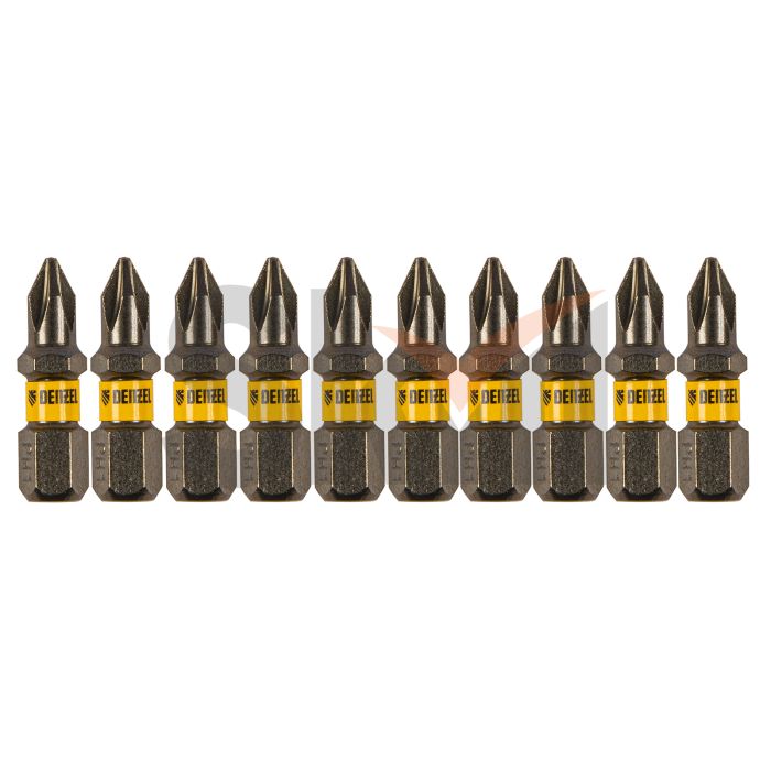Бита PH1х25, сталь S2, шестигранный профиль, 10 шт. Е 6,3 Denzel