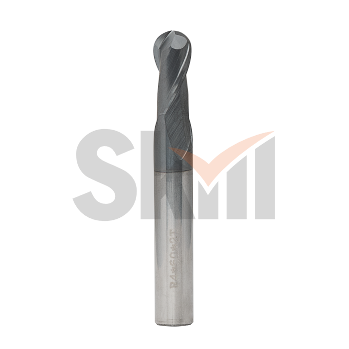 Концевая сферическая фреза 4 зуба, HRC 45, AlTiN 3x7x80 R1,5
