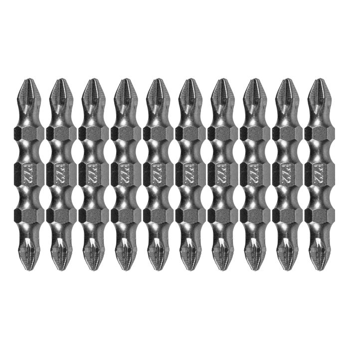 Бита двухсторонняя, PH2-PZ2 х 45 мм, сталь S2, 10 шт. Denzel Бита двухсторонняя, PH2-PZ2 х 45 мм, сталь S2, 10 шт. Denzel