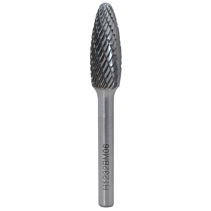 Борфреза пламевидная H 03х07 M03 двойная насечка