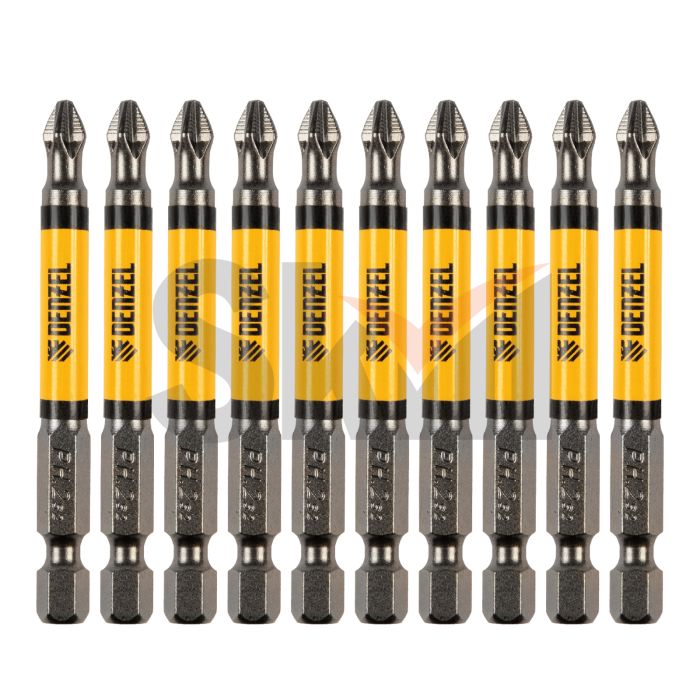 Бита PH2х70, сталь S2, цилиндр., 10 шт. Е 6,3 Denzel