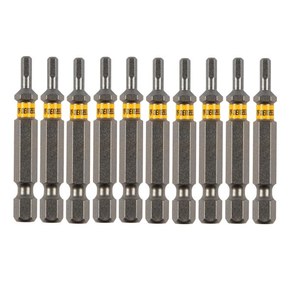 Бита HEX 3х50, сталь S2, шестигранный профиль, 10 шт. Е 6,3 Denzel