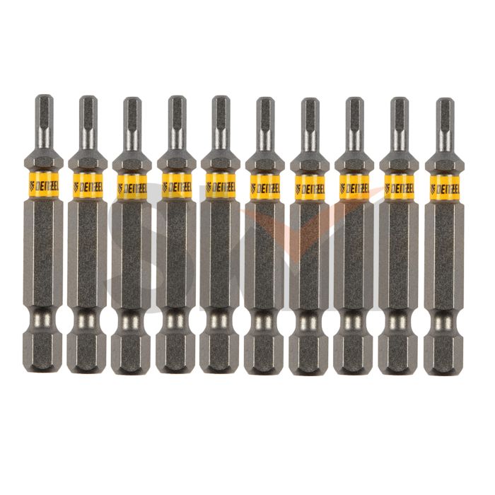 Бита HEX 3х50, сталь S2, шестигранный профиль, 10 шт. Е 6,3 Denzel