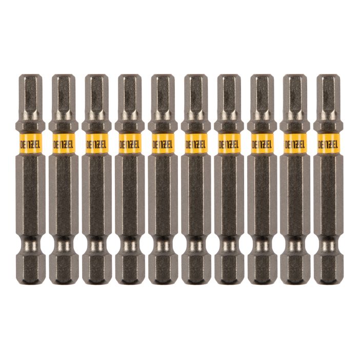 Бита HEX 5х50, сталь S2, шестигранный профиль, 10 шт. Е 6,3 Denzel Бита HEX 5х50, сталь S2, шестигранный профиль, 10 шт. Е 6,3 Denzel