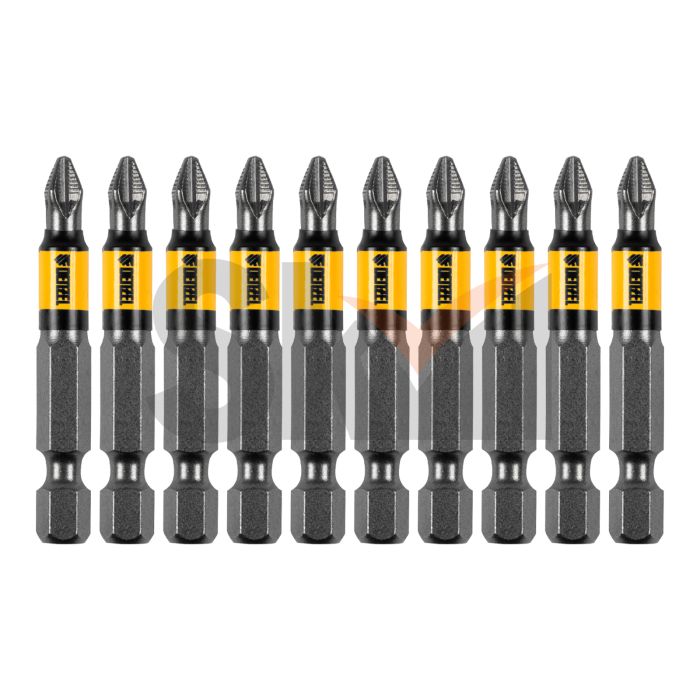 Бита PH2х50, сталь S2, цилиндр., 10 шт. Е 6,3 Denzel