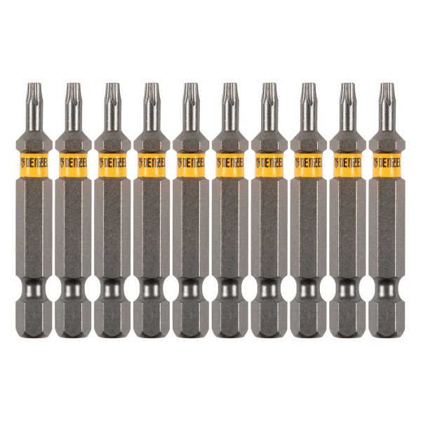 Бита TX 10х50, сталь S2, шестигранный профиль, 10 шт. Е 6,3 Denzel