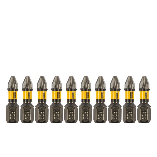 Бита IMPACT, PZ2x25 мм, лазерная обработка шлица, сталь S2, 10 шт., Е 6,3 Denzel