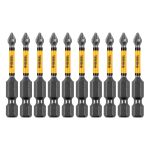 Бита IMPACT, PH1x50 мм, лазерная обработка шлица, сталь S2, 10 шт., Е 6,3 Denzel