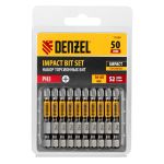 Бита IMPACT, PH3x50 мм, лазерная обработка шлица, сталь S2, 10 шт., Е 6,3 Denzel