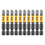 Бита IMPACT, PH3x50 мм, лазерная обработка шлица, сталь S2, 10 шт., Е 6,3 Denzel