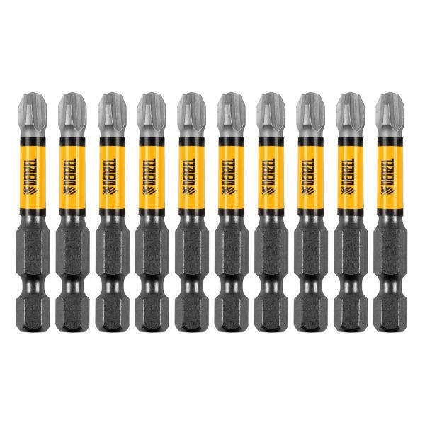 Бита IMPACT, PH3x50 мм, лазерная обработка шлица, сталь S2, 10 шт., Е 6,3 Denzel