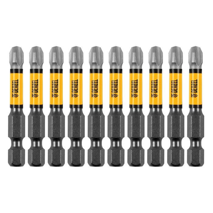 Бита IMPACT, PH3x50 мм, лазерная обработка шлица, сталь S2, 10 шт., Е 6,3 Denzel Бита IMPACT, PH3x50 мм, лазерная обработка шлица, сталь S2, 10 шт., Е 6,3 Denzel