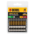 Бита IMPACT, PZ2x50 мм, лазерная обработка шлица, сталь S2, 10 шт., Е 6,3 Denzel