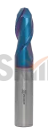 Концевая сферическая фреза 4 зуба, HRC 65, Nano Blue, удлиненная 6х12х75 R3