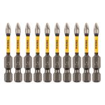 Бита IMPACT, PZ1x50 мм, лазерная обработка шлица, сталь S2, 10 шт., Е 6,3 Denzel