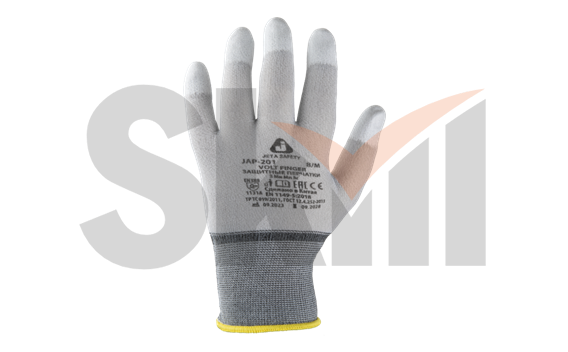 Volt Finger Защитные трикотажные перчатки Jeta Safety - S с углеродной нитью с полиуретановым покрыт