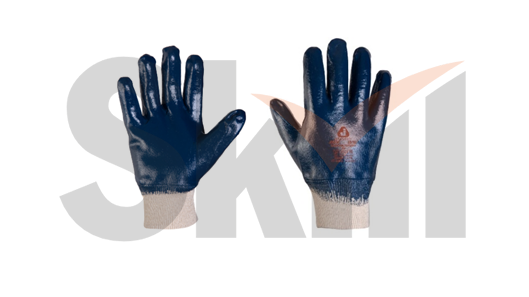 Защитные трикотажные промышленные перчатки JN-065 Altant Comfort - XL с полным нитриловым покрытием