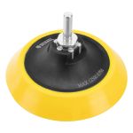 Тарелка опорная для дрели и УШМ с липучкой, 115 мм, мягкая, с адаптером c М14 на d8// Denzel Тарелка опорная для дрели и УШМ с липучкой, 115 мм, мягкая, с адаптером c М14 на d8// Denzel