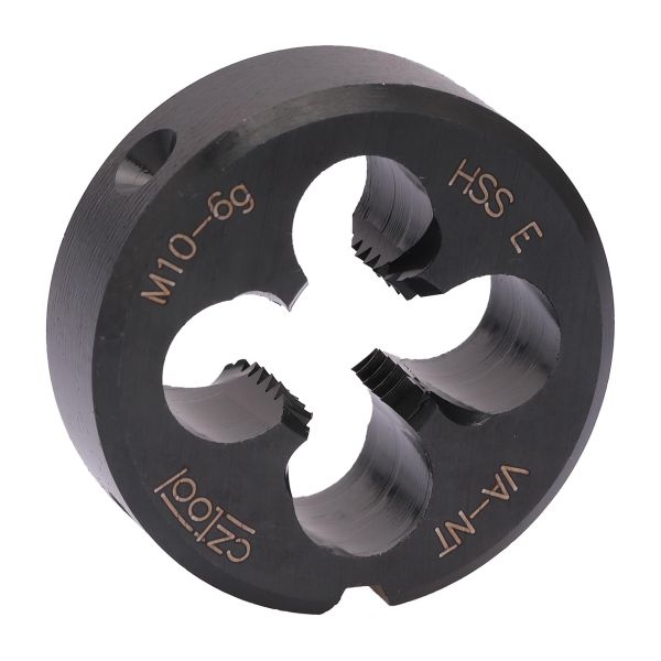 Плашка с стружколомом Bucovice Tools М10х1,5 HSSE-VA-NT DIN EN 22568 6g 30х11мм 301100 Плашка с стружколомом Bucovice Tools М10х1,5 HSSE-VA-NT DIN EN 22568 6g 30х11мм 301100