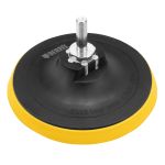 Тарелка опорная для дрели и УШМ с липучкой, 115 мм, стандартная, с адаптером c М14 на d8// Denzel Тарелка опорная для дрели и УШМ с липучкой, 115 мм, стандартная, с адаптером c М14 на d8// Denzel