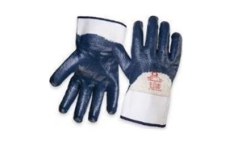 Защитные трикотажные промышленные перчатки -XX L с защитной манжетой (крагой) и нитриловым покрытием