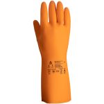 Химические перчатки из латекса Atom Comfort с хлопковым напылением - L