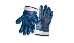 Защитные трикотажные промышленные - L с защитной манжетой (крагой) и полным нитриловым покрытием