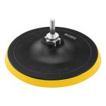 Тарелка опорная для дрели и УШМ с липучкой, 150 мм, стандартная, с адаптером c М14 на d8// Denzel Тарелка опорная для дрели и УШМ с липучкой, 150 мм, стандартная, с адаптером c М14 на d8// Denzel