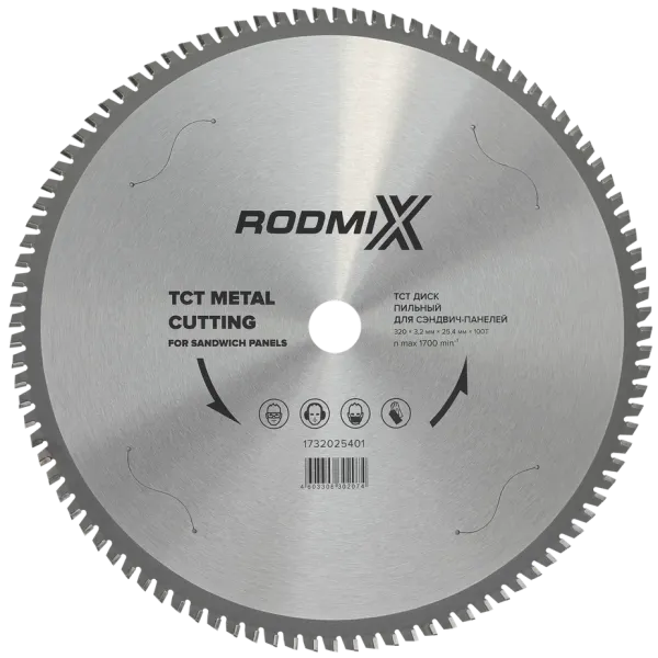 TCT Диск пильный по металлу для сэндвич-панелей 320х3,2х25,4х100 T
