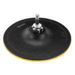 Тарелка опорная для дрели и УШМ с липучкой, 150 мм, твердая, с адаптером c М14 на d8// Denzel Тарелка опорная для дрели и УШМ с липучкой, 150 мм, твердая, с адаптером c М14 на d8// Denzel