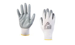 Защитные промышленные перчатки - M из полиэстера с нитриловым покрытием