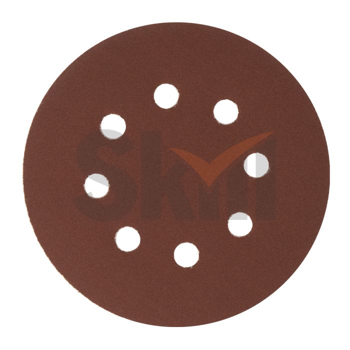 Круг абразивный на ворсовой подложке под "липучку", перфорированный, P 240, 125 мм, 5 шт.// Сибртех
