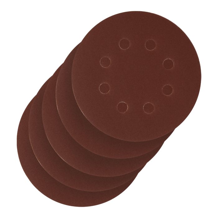 Круг абразивный на ворсовой подложке под "липучку", перфорированный, P 280, 125 мм, 5 шт.// Сибртех