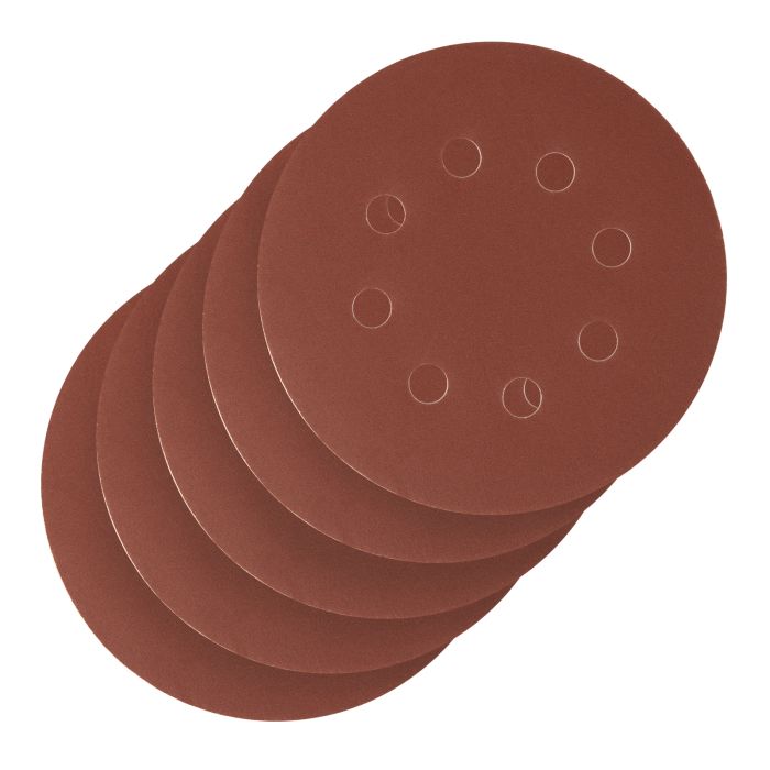 Круг абразивный на ворсовой подложке под "липучку", перфорированный, P 320, 125 мм, 5 шт.// Сибртех