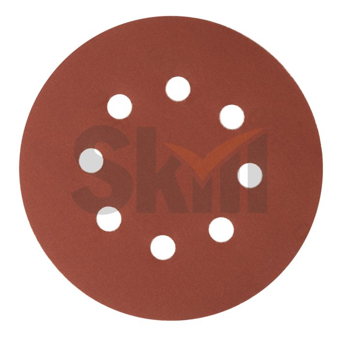 Круг абразивный на ворсовой подложке под "липучку", перфорированный, P 500, 125 мм, 5 шт.// Сибртех