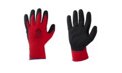 Защитные промышленные перчатки из полиэстера - M с рельефным нитриловым покрытием