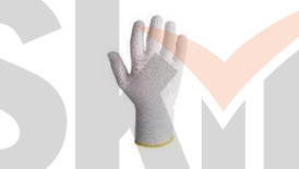 Легкие бесшовные трикотажные перчатки из полиэстера белые - L