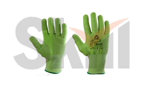 Трикотажные перчатки для защиты от порезов Самурай 02 Грин (5 класс) - XXL