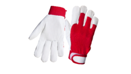 Кожаные рабочие перчатки Mechanic  с тыльной стороной из хлопка - XL