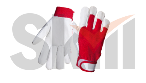 Кожаные рабочие перчатки Mechanic  с тыльной стороной из хлопка - XL