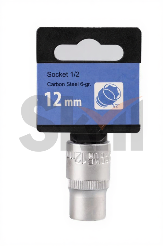 Торцевая головка 13 мм 1/2''  6-гр. углер.ст.