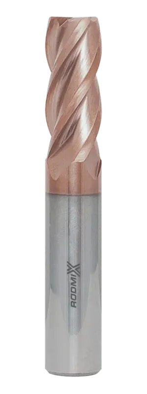 Концевая фреза с угловым радиусом 4 зуба, HRC 55, TiSiN 12х30х75 R1 Концевая фреза с угловым радиусом 4 зуба, HRC 55, TiSiN 12х30х75 R1